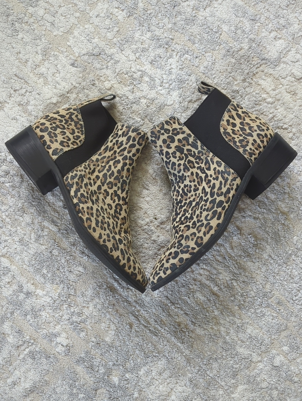 Dolce Vita Tristan Leopard Print Chelsea Ankle Boots Size 7
